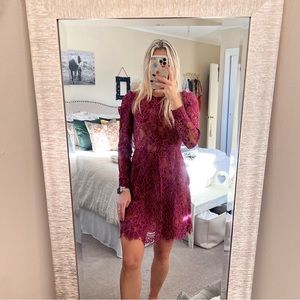 Stunning lace long sleeve party dress